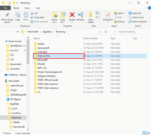 Ouvrez le dossier Frets on Fire. Comment jouer aux frettes en feu dans Windows 10