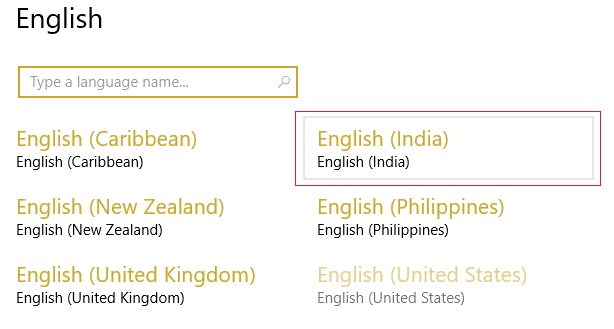 목록에서 원하는 언어를 선택하고 클릭하십시오