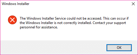 Oprava Chyba Nelze získat přístup ke službě Windows Installer