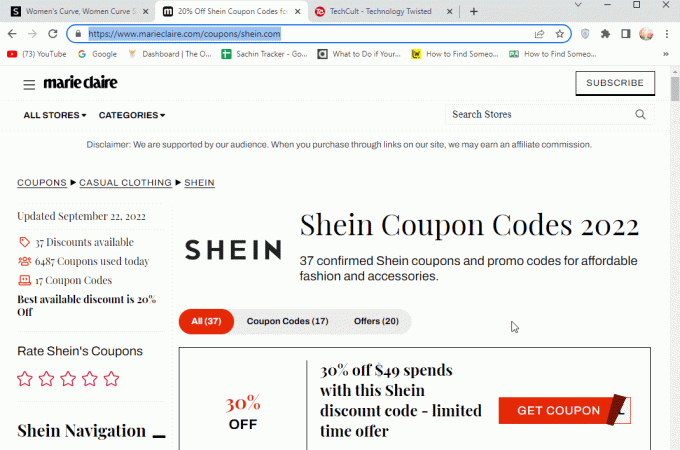 code promo marieclarie pour shein