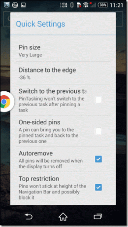 Pin-Tasking für Android 5