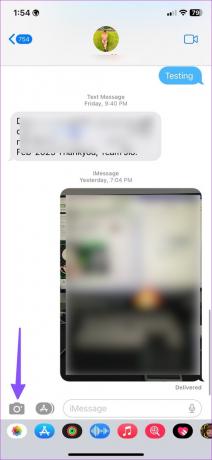 odprite kamero v iMessage