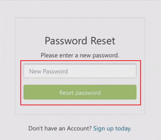 Geben Sie das neue Passwort ein und tippen Sie auf Passwort zurücksetzen | GroupMe-Konto zurücksetzen