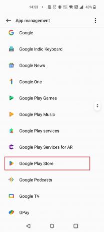Wählen Sie Google Play Store | 