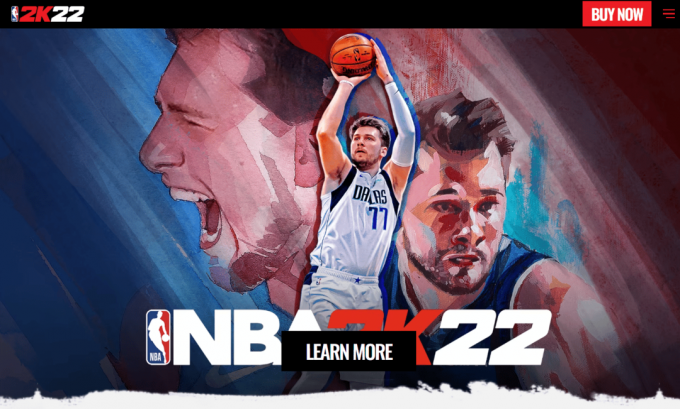 oficiālā NBA 2K22 vietne