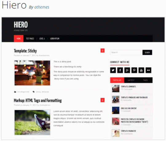 Heiro ücretsiz premium WordPress temaları