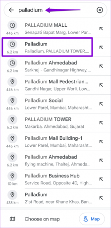 Google Maps søgefunktion