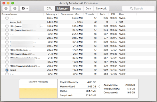 Ficha Memoria del monitor de actividad