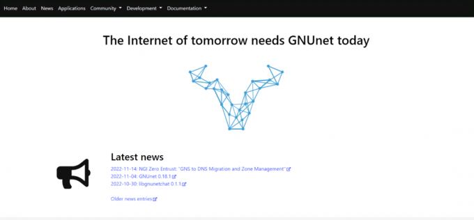 GNUnetのダウンロードページ