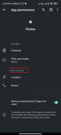 Upewnij się, że aplikacja ma wszystkie wymagane uprawnienia. 10 sposobów, aby naprawić Zdjęcia Google, które nie wyświetlają wszystkich zdjęć