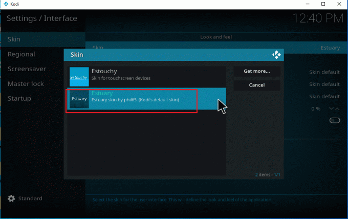 เลือกสกินเริ่มต้นของ Estuary วิธีเพิ่มเพลงลงใน Kodi