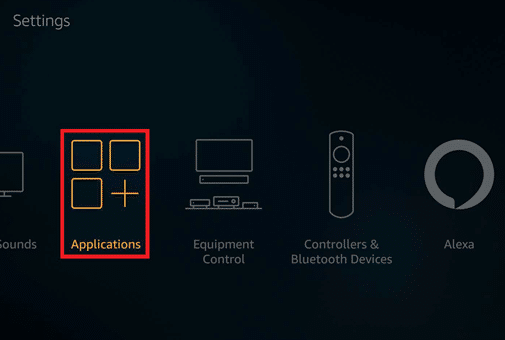 次に、FireTVまたはFireTVStickのアプリケーションに移動します