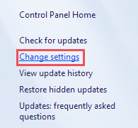 Ändern Sie die Windows-Update-Einstellungen