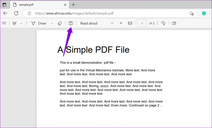 Edge를 사용하여 PDF에 텍스트 상자 추가