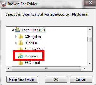 Инсталирайте в преносими приложения Dropbox