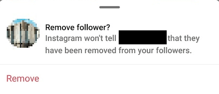 Remover seguidor