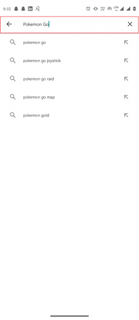 У рядку пошуку введіть Pokemon Go