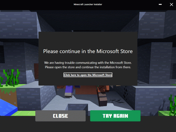 Klicken Sie auf die Option Klicken Sie hier, um den Microsoft Store zu öffnen, wie unten dargestellt