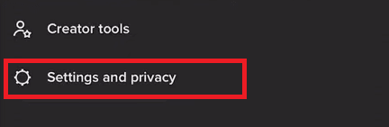 tocca Impostazioni e privacy