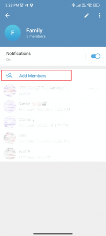 اضغط على إضافة أعضاء. كيفية إضافة أعضاء في Telegram Group