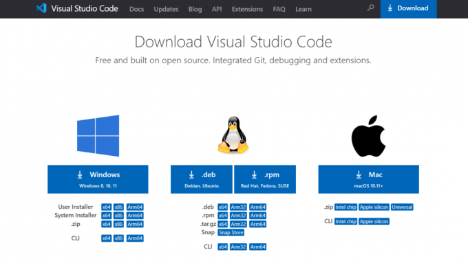 Visual Studio Code'u PC'nize veya dizüstü bilgisayarınıza indirin ve yükleyin