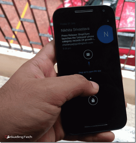 Moto Display הודעות אגודל