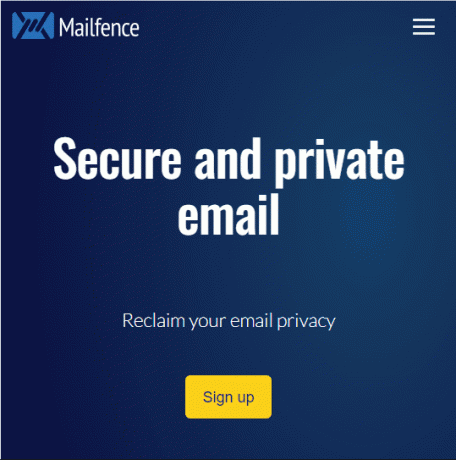 Oficiālā MailFence vietne