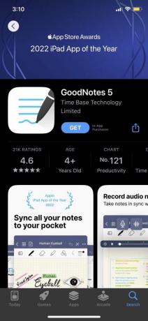 Good Notes 5 muistiinpanosovellus iOS