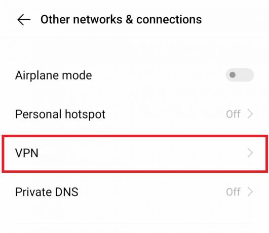 แตะที่ VPN