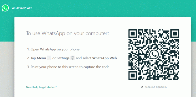 Åbn WhatsApp-websiden | Fix Kan ikke oprette forbindelse til WhatsApp Web