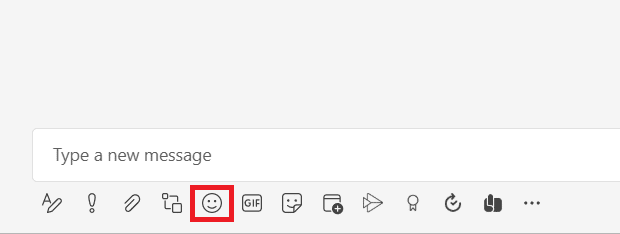 En alttaki emoji simgesine tıklayın. Microsoft Teams Gizli İfadeleri Nasıl Kullanılır