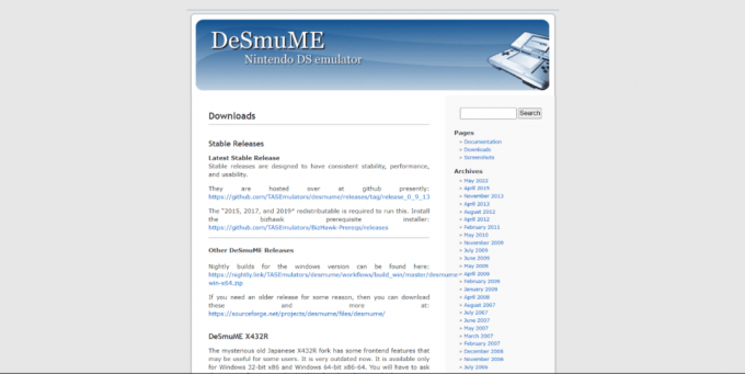 Site Web DeSmuME | meilleur émulateur DS pour Mac