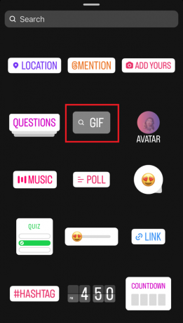  Érintse meg a GIF opciót | Hogyan lehet GIF-et közzétenni az Instagramon iPhone-ról