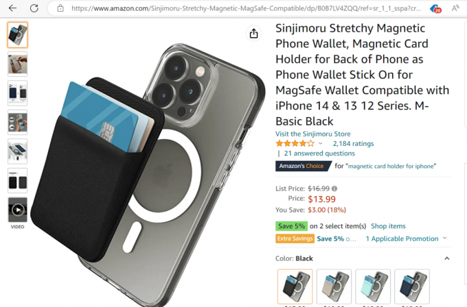 Sinjimoru Alap mágneses pénztárca | A legjobb MagSafe pénztárcák iPhone-jához