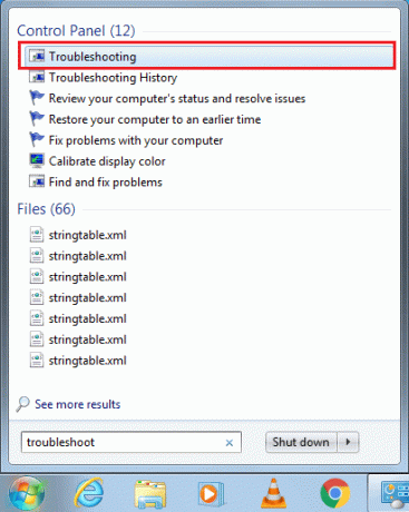 Klicken Sie auf Fehlerbehebung, um das Programm zu starten | Beheben Sie, dass Windows 7-Updates nicht heruntergeladen werden
