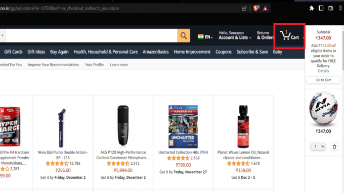 ga naar amazon winkelwagen | Amazon-truc voor terugbetaling