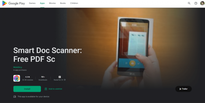Smart Doc Scanner în Play Store