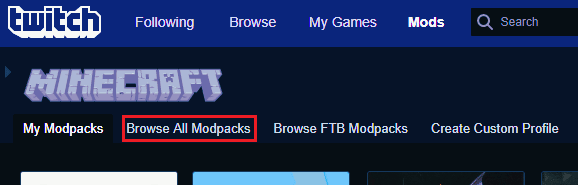 Durchsuchen Sie alle Modpacks. Was ist der Installationsprozess von Twitch Minecraft?