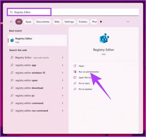 พิมพ์ Registry Editor