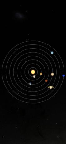 iOS 16 astronomijas fona attēls