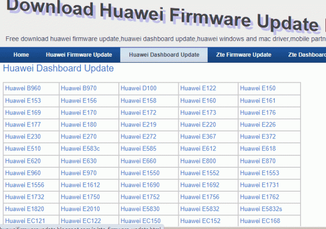 Öffnen Sie die offizielle Website für das Huawei-Dashboard-Update. So entsperren Sie das Huawei-Modem