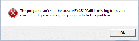 Fix MSVCP100.dll saknas eller hittades inte