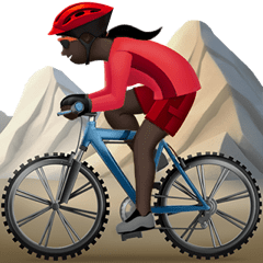 Elma Emoji Dağ Bisikletçisi