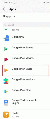 Atidarykite „Google Play“ muziką. Ištaisykite „Google“ muzikos atkūrimo klaidą „Android“.