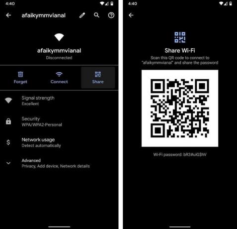 Partajați parola Wi-Fi sub forma unui cod QR