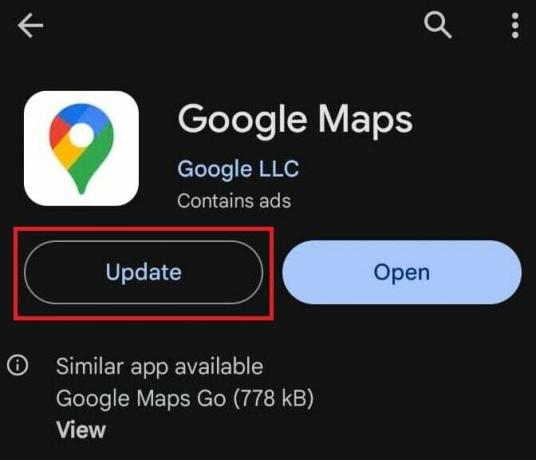 Update Google Maps
