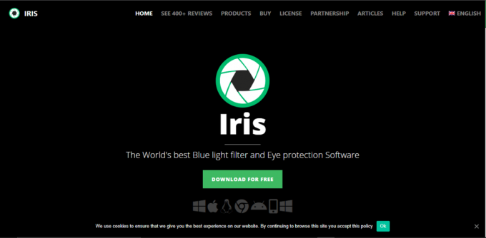 Εφαρμογή Iris. Οι 10 καλύτερες εφαρμογές φίλτρου μπλε φωτός για υπολογιστή