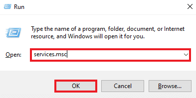 Digite services.msc e pressione OK. | Corrigir o erro 0X800703ee no Windows 10