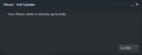 уверете се, че вашият клиент на Steam е актуален.