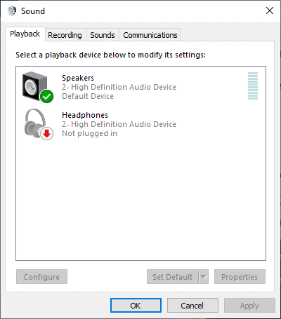 Teraz przejdź do zakładki Odtwarzanie | Jak wzmocnić basy w słuchawkach i głośnikach w systemie Windows 10?